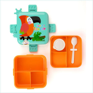 Orange Toucan 2 decker Tiffin/ Lunch and Snack Box for Kids - 