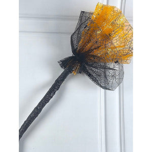 Orange Twisted Handle Broom Stick for Halloween Costume Party & Halloween Home office Decor - Halloween