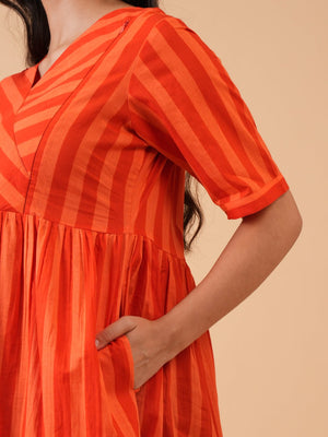 Orange Wink Maternity and Nursing Dress - S Maternity Casual Dress
