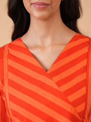 Orange Wink Maternity and Nursing Dress - S Maternity Casual Dress