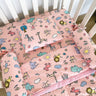 Oranges & Lemons | Cotton Baby Bedding Set | Newborn Baby Gifts | Pink - PQS001