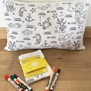 Oranges & Lemons | DIY Pillow Covers | Doodle Art | Kids Art and Colouring Kit | Set of 2 - BCP001