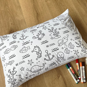 Oranges & Lemons | DIY Pillow Covers | Doodle Art | Kids Art and Colouring Kit | Set of 2 - BCP001