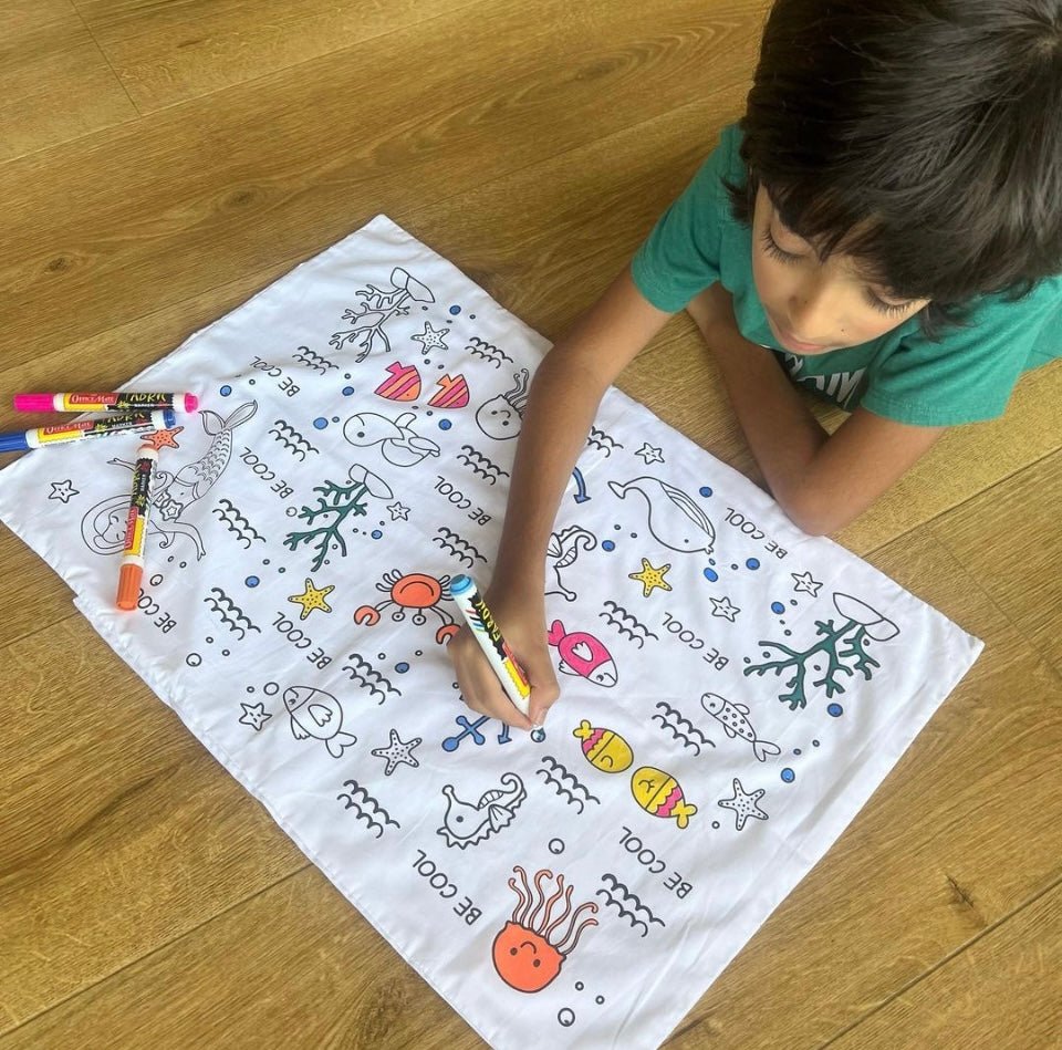 Oranges & Lemons | DIY Pillow Covers | Doodle Art | Kids Art and Colouring Kit | Set of 2 - BCP001