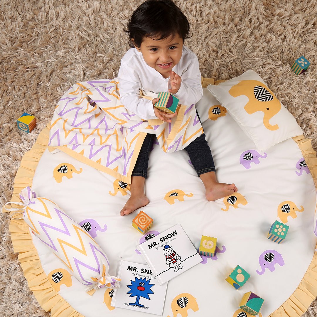 Oranges & Lemons | Organic Baby Playmat | Enchanting Elephants - EPM001