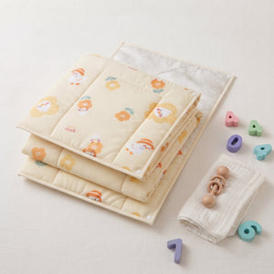 Oranges & Lemons Reusable Diaper Mat Set of 3 - Diaper Changing Mats