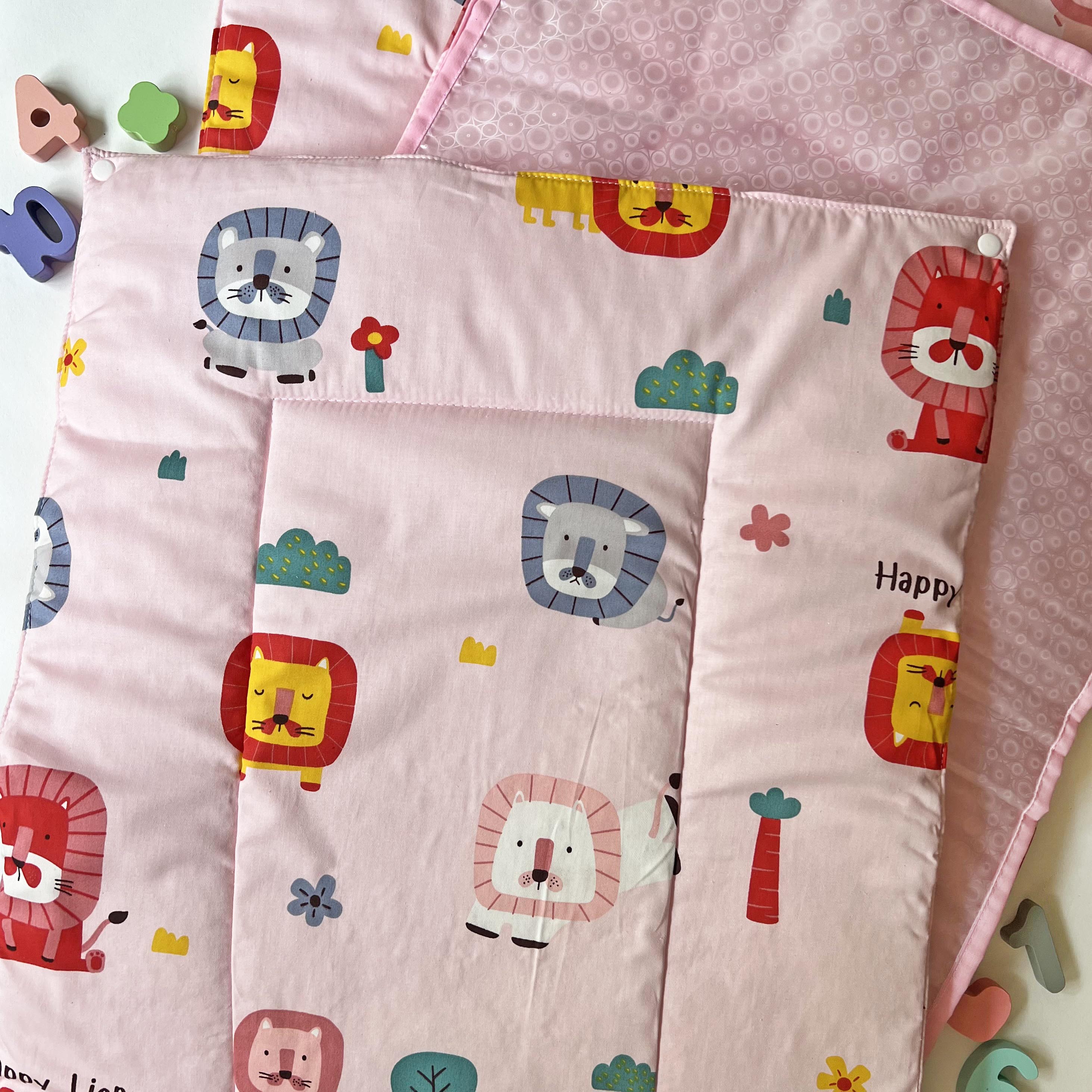 Oranges & Lemons | Reusable Diaper Mat | Set of 3 | Pink - PDCM001