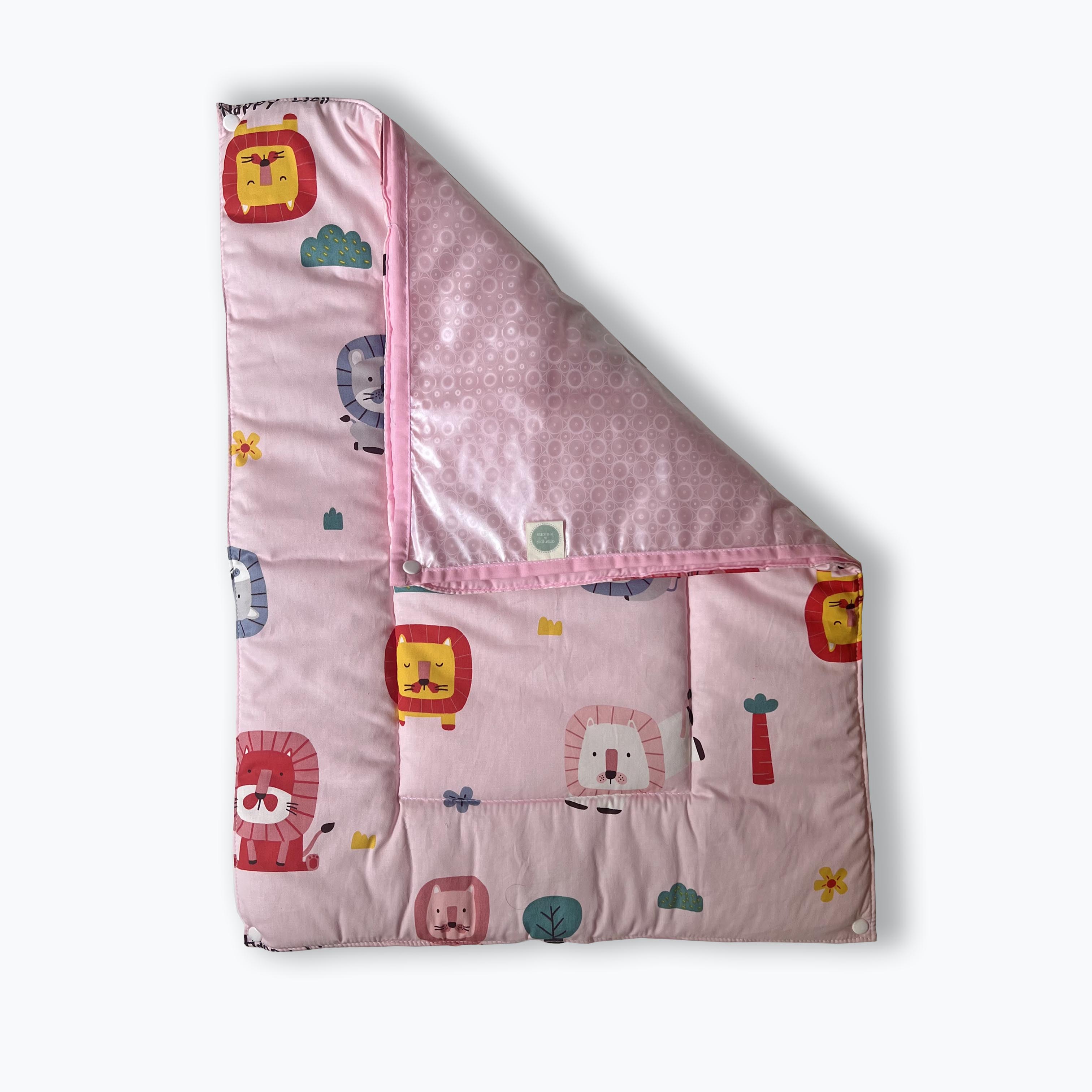 Oranges & Lemons | Reusable Diaper Mat | Set of 3 | Pink - PDCM001