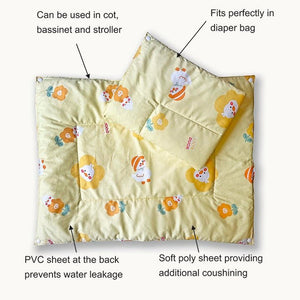 Oranges & Lemons | Reusable Diaper Mat | Set of 3 | Yellow - YDCM001