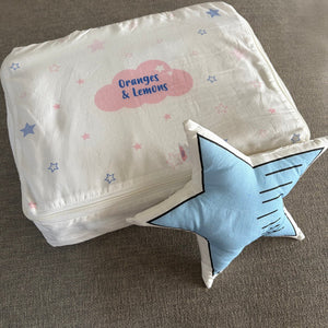 Oranges & Lemons Stars Blue Bedding Set | The Mom Store - Baby Bedding Set