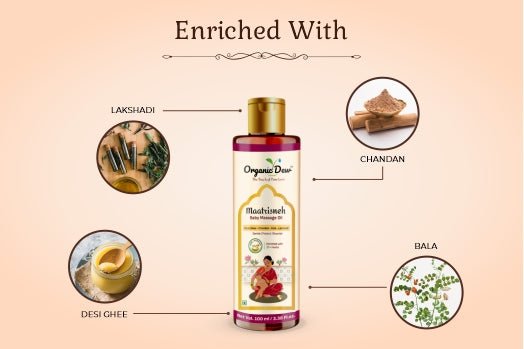 Organic Dew Maatrisneh Baby Massage Oil - ODMBMOIL100