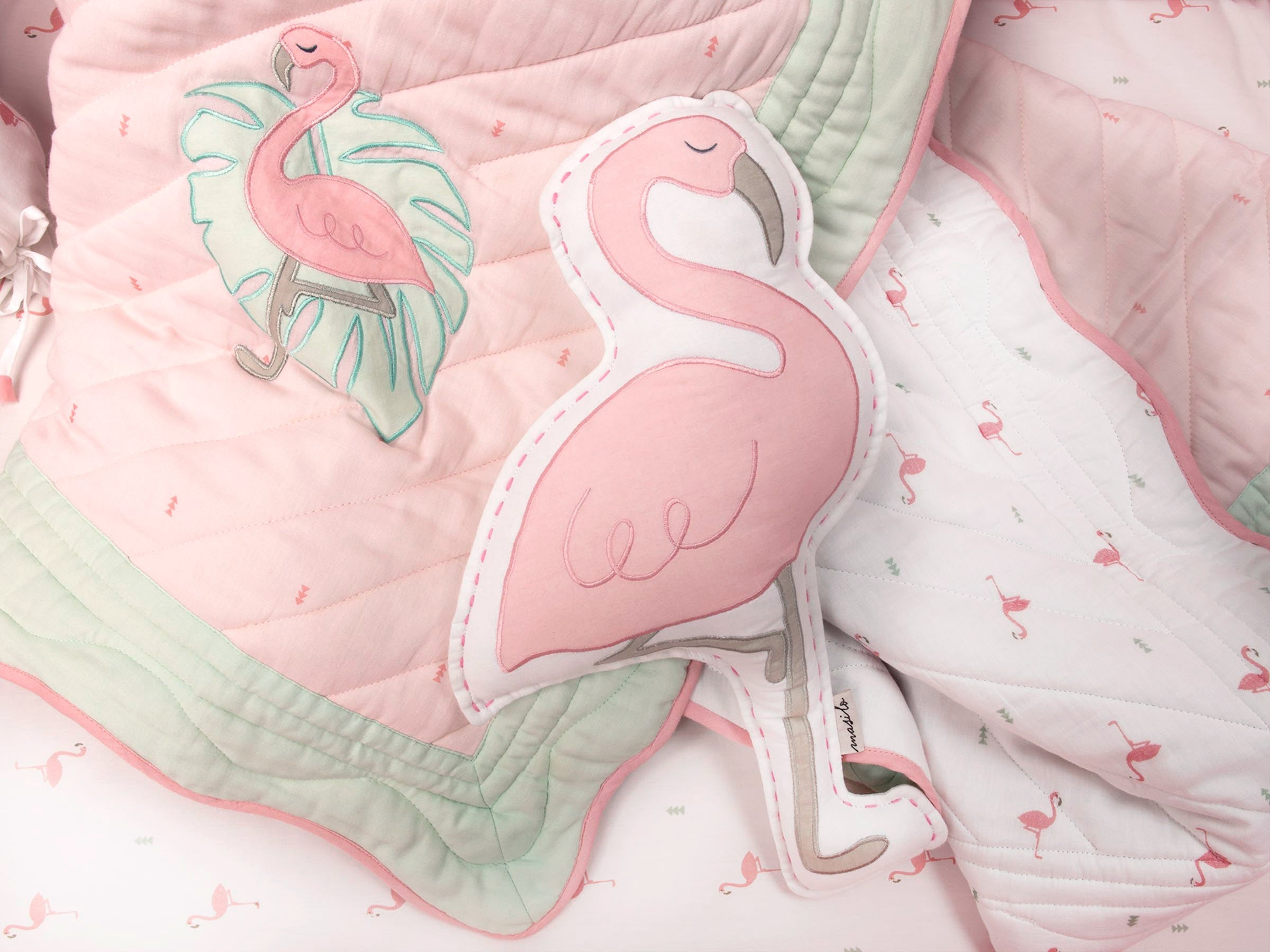 Organic Shape Cushion - Hello Flamingo - Cushion Pillow