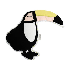 Organic Shape Cushion - Tropical Toucan - Throw Pillow