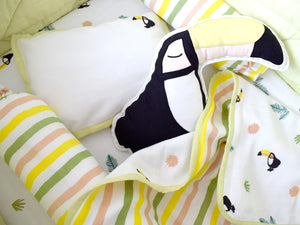 Organic Shape Cushion - Tropical Toucan - Throw Pillow