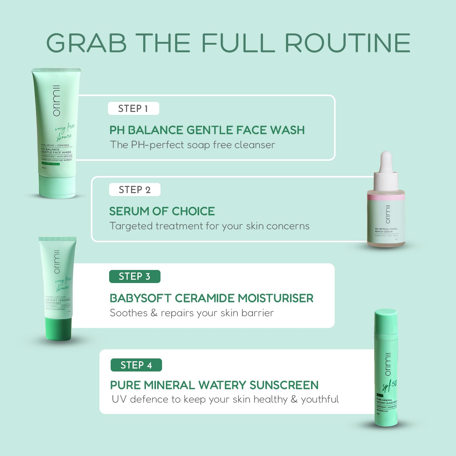 Orimii Babysoft Moisturizer and Mineral Sunscreen Combo, SPF 50, Pregnancy Safe - C2OR1823100
