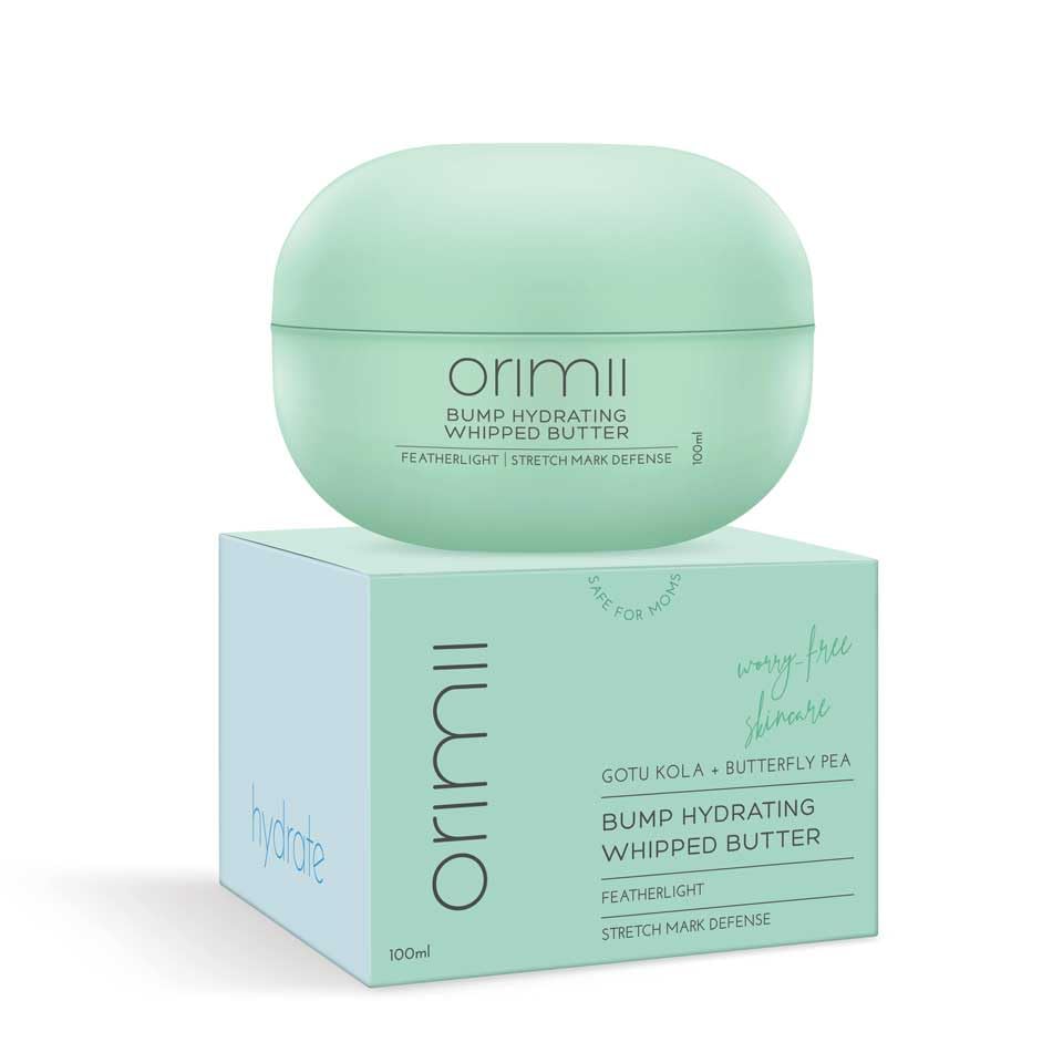 Orimii Bump Hydrating Body Butter for Reducing Stretch Marks - Pregnancy Safe (100gm) - OR000001100