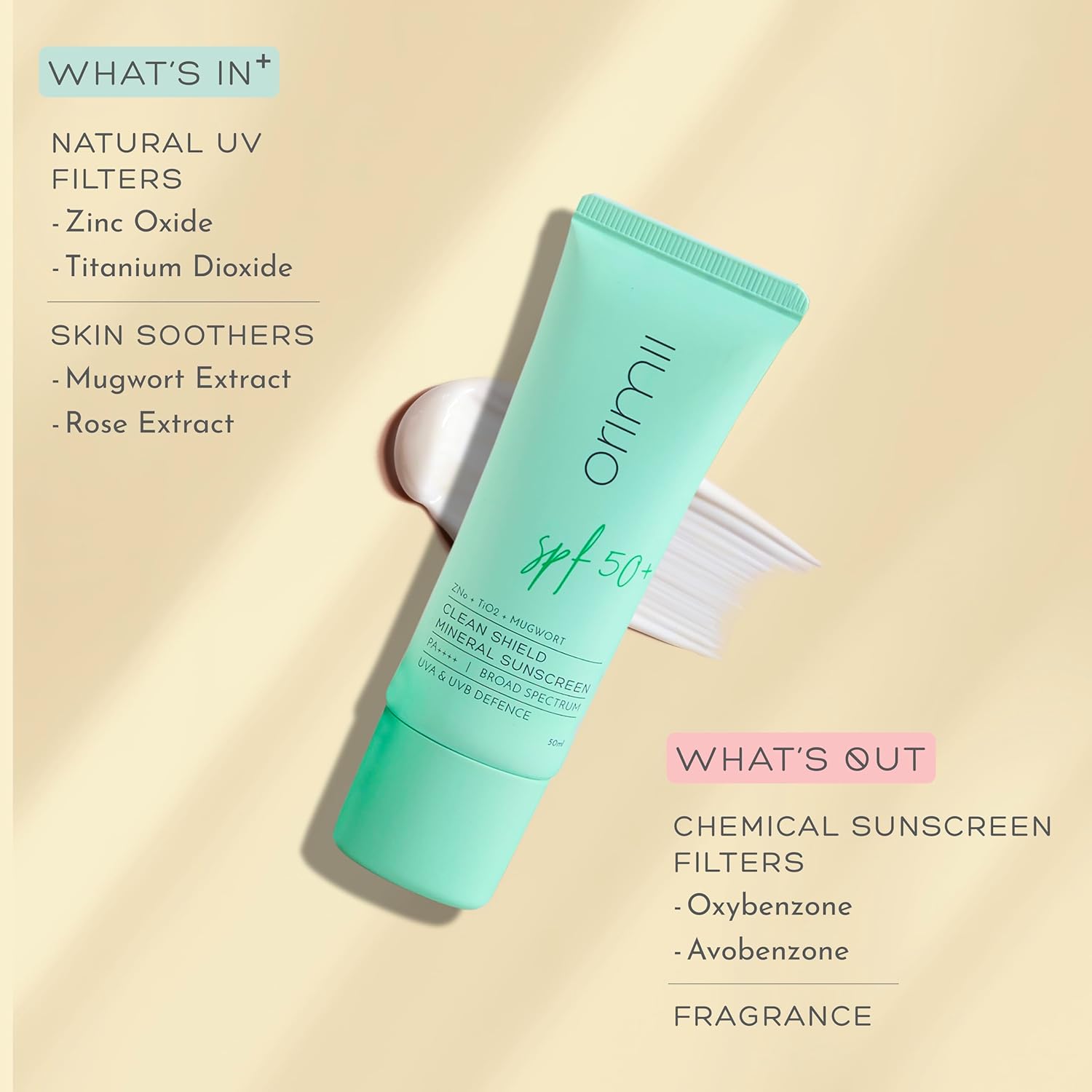 Orimii Clean Shield Mineral Sunscreen SPF 50+ - OR000019050