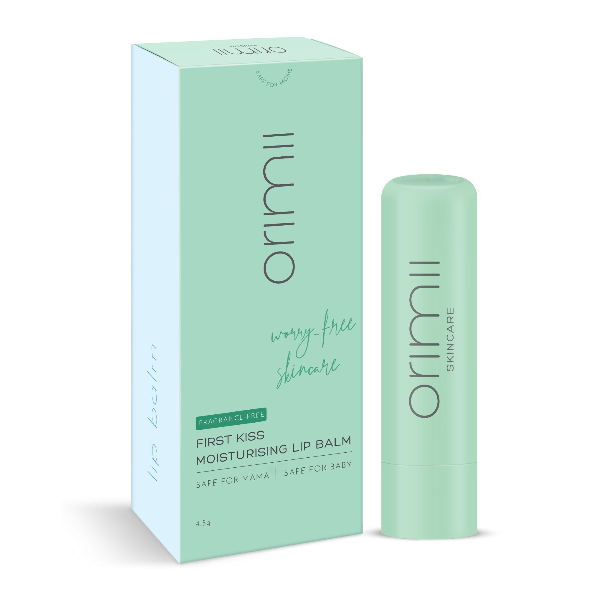 Orimii First Kiss Lip Balm for Moisturizing Dry Lips | Light, Non Sticky & Nourishing Lip Balm | Fragrance & Colour Free - Safe For Mom & Baby - OR000022005