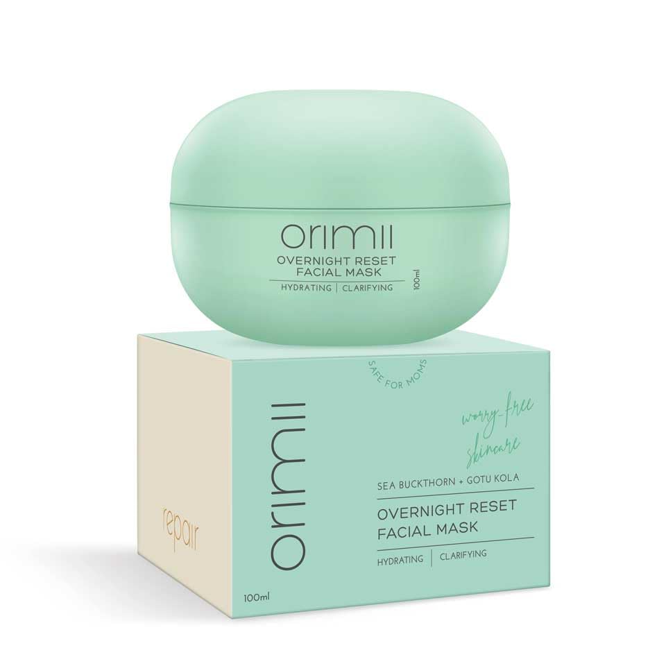 Orimii Sleeping Face Mask for Overnight Skin Repair (100ml) - Pregnancy Safe Night Cream - OR000004100