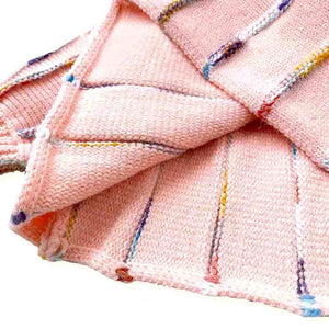 Oversized Flaired Peach Tulips Knitted Warmer Cardigan with matching Hairclip - 2 - 3 Years Winter Wear