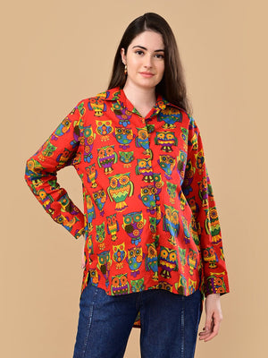 Owl You Need Maternity and Nursing Oversized Shirt - S Maternity and Nursing Tops