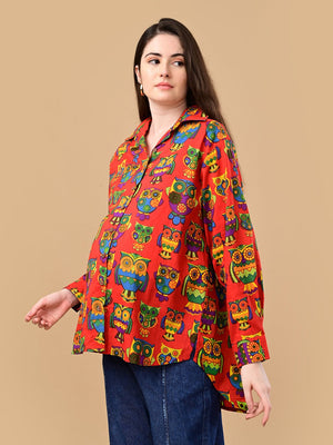 Owl You Need Maternity and Nursing Oversized Shirt - S Maternity and Nursing Tops