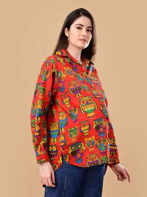 Owl You Need Maternity and Nursing Oversized Shirt - S Maternity and Nursing Tops