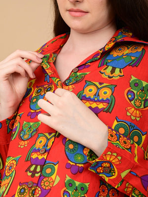 Owl You Need Maternity and Nursing Oversized Shirt - S Maternity and Nursing Tops