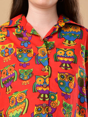 Owl You Need Maternity and Nursing Oversized Shirt - S Maternity and Nursing Tops