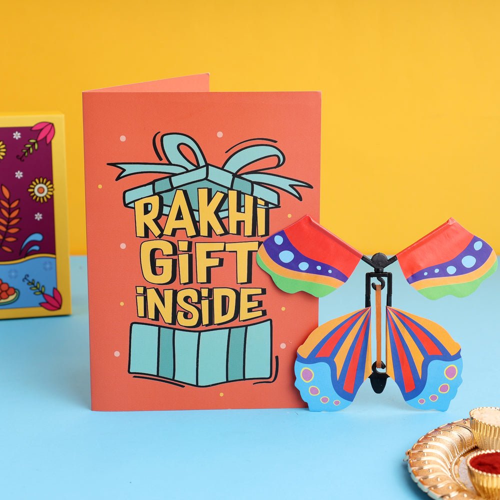 Oye Happy Best Bhai Rakhi Hamper – Evil Eye Rakhi, Wealth Keychain, Glitter Bomb & Butterfly Card | Fun Rakhi Gift for Brother, Bhai - OHBBRH