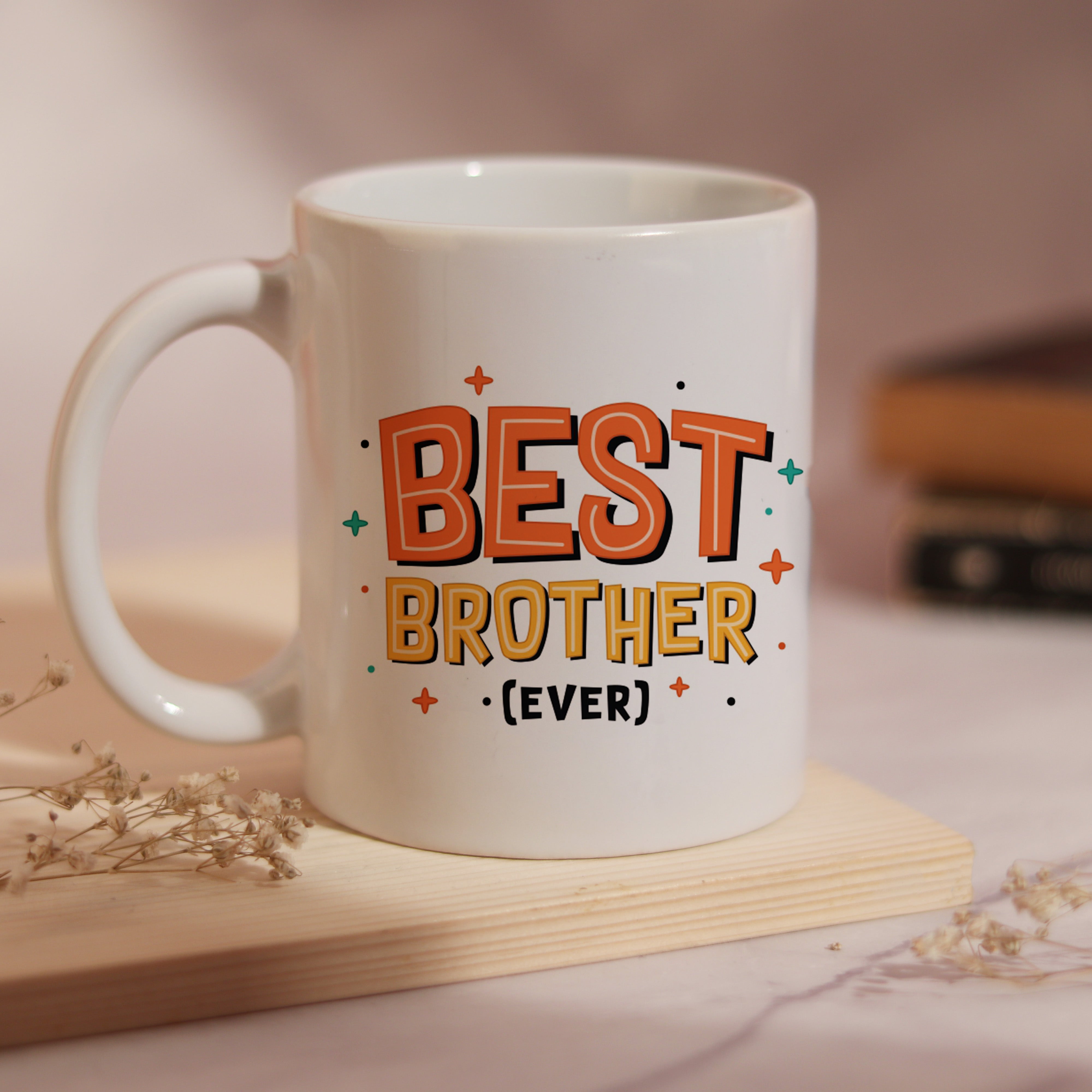 Oye Happy Best Brother Ever Mug – Thoughtful Rakhi Gift for Brother | Ceramic Mug for Bro / Bhai - OHBBM