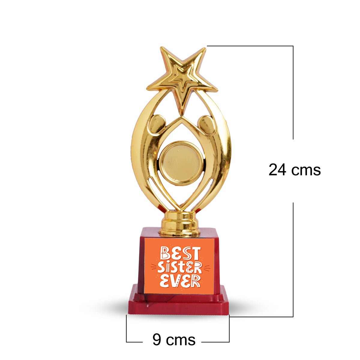 Oye Happy Best Sis Sash with Trophy – Raksha Bandhan Gift Combo for Sister / Behan - OHBSST