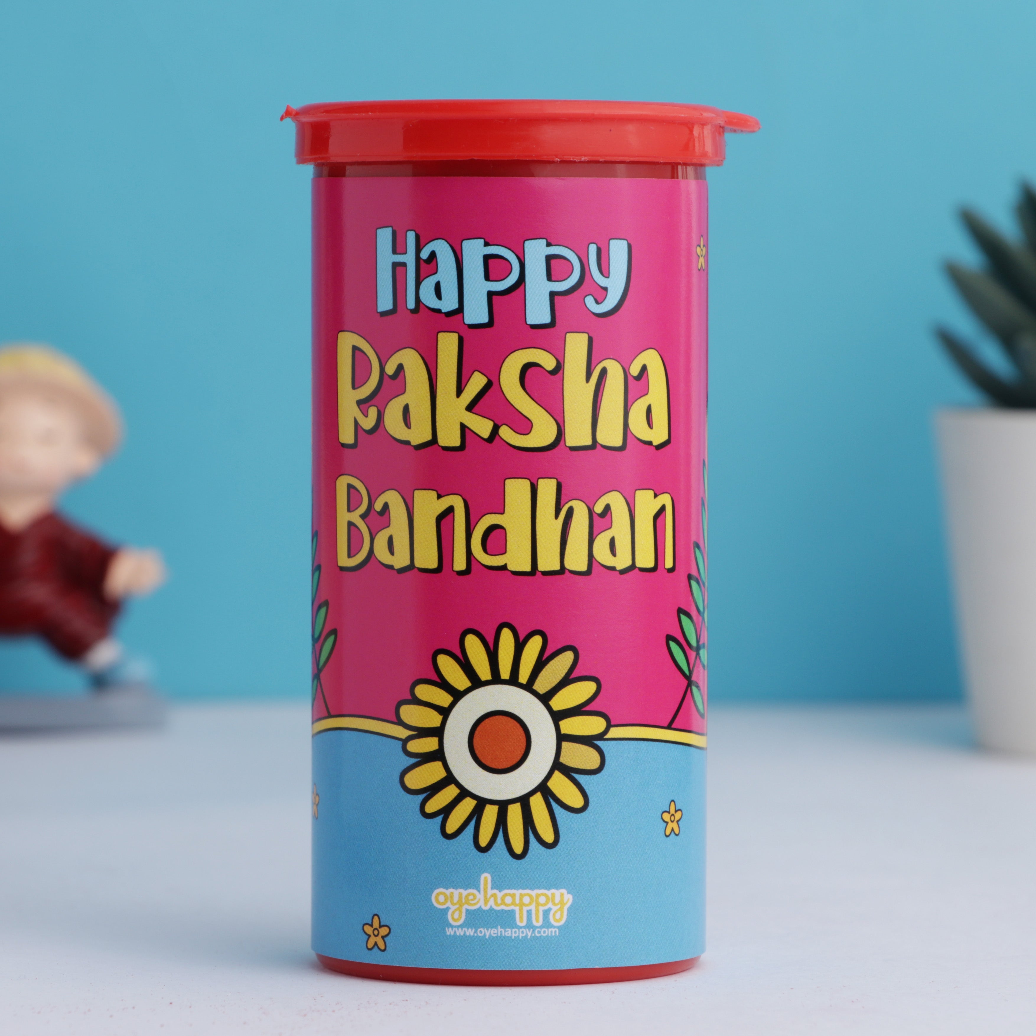 Oye Happy Flower Shower Rakhi Bomb – Fun Surprise Rakhi for Brother / Sister / Bhai / Behan - OHFSBB
