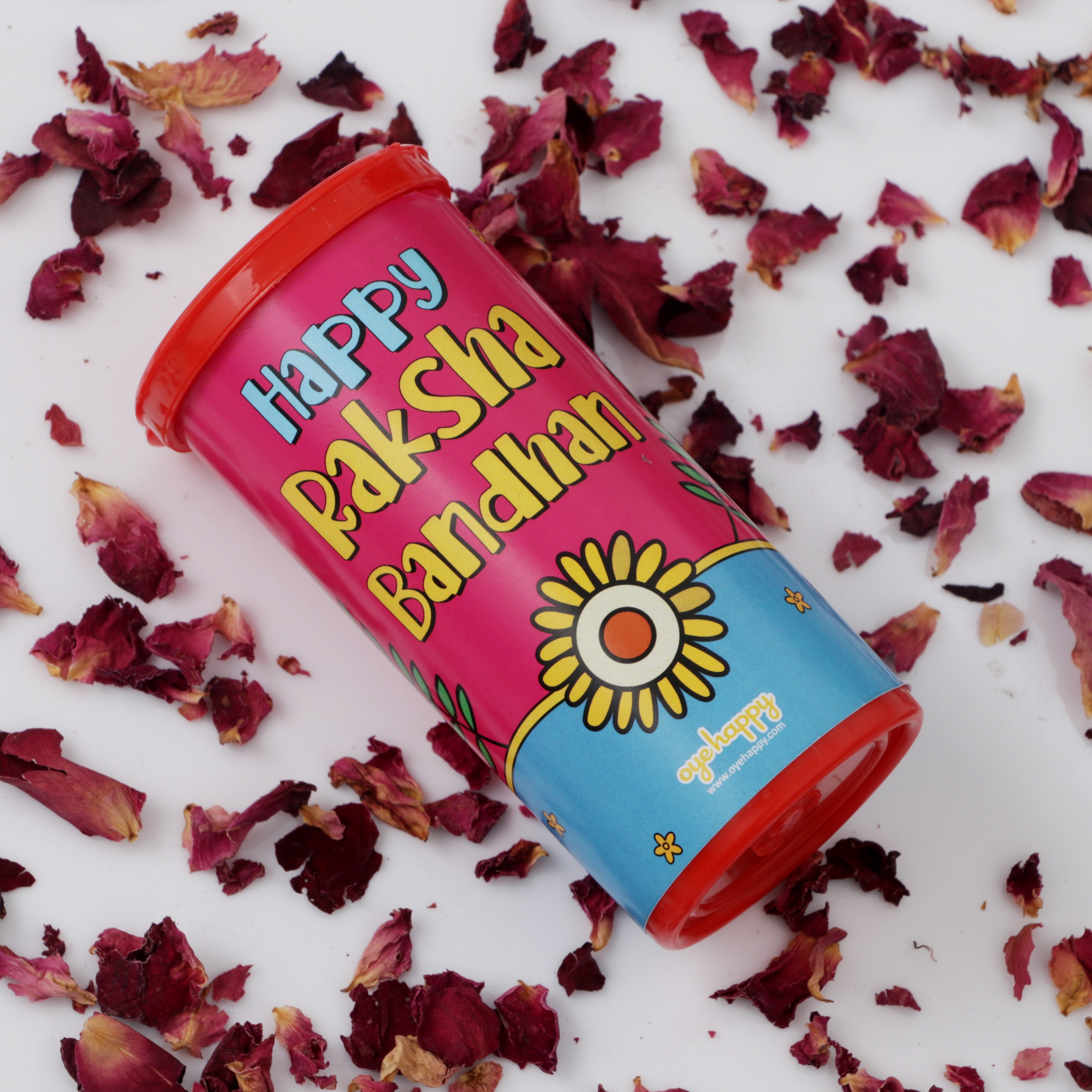 Oye Happy Flower Shower Rakhi Bomb – Fun Surprise Rakhi for Brother / Sister / Bhai / Behan - OHFSBB