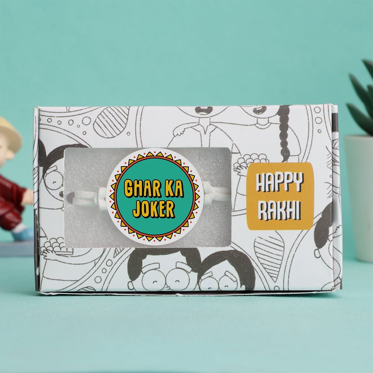Oye Happy Ghar ka Joker Rakhi with Best Brother Mug – Fun Rakhi Gift Combo for Bhai / Brother - OHGKGC