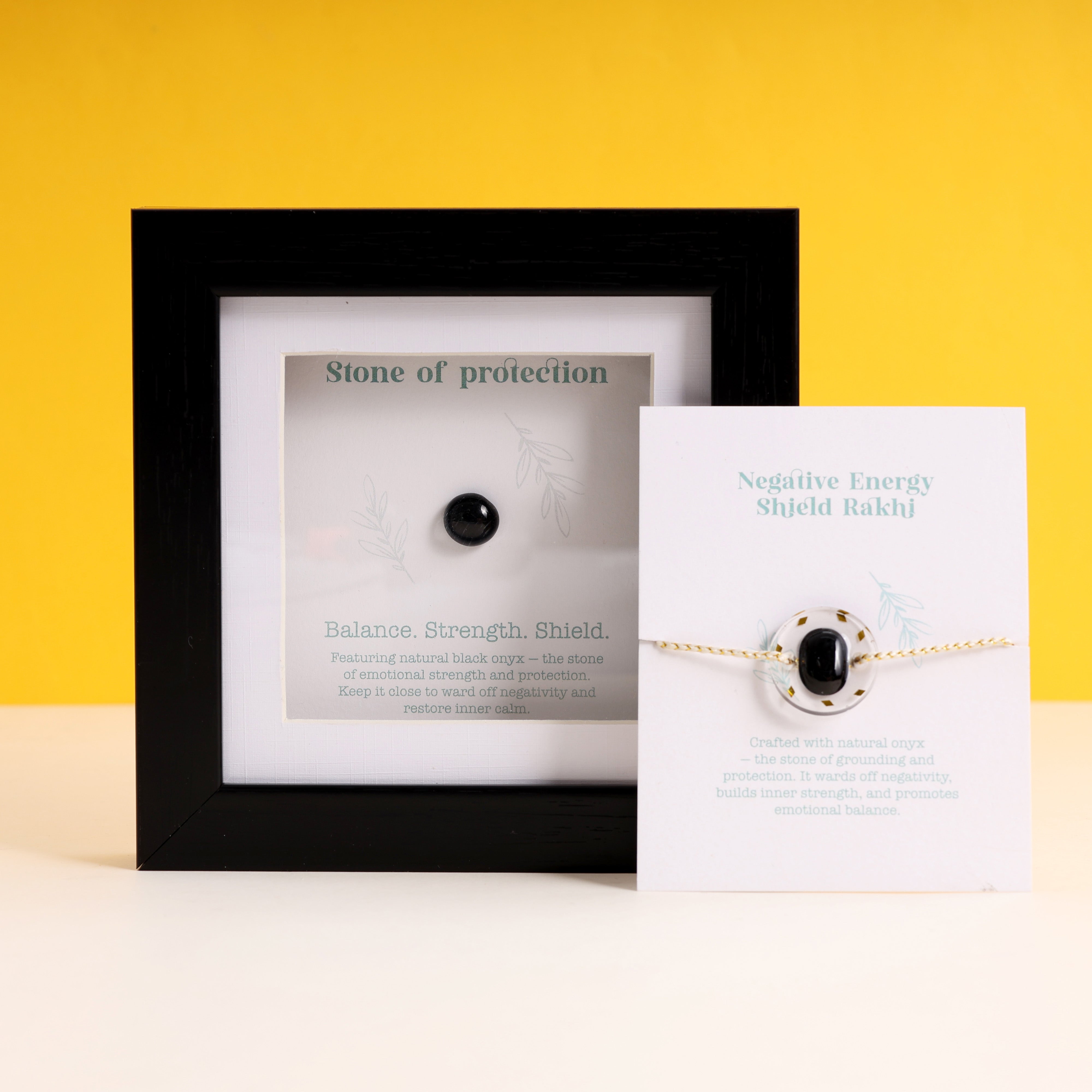 Oye Happy Health & Happiness Rakhi Combo – Healing Rakhi with Wellness Blessing Frame | Rakhi Gift for Brother , Bhaiya - OHHHRC
