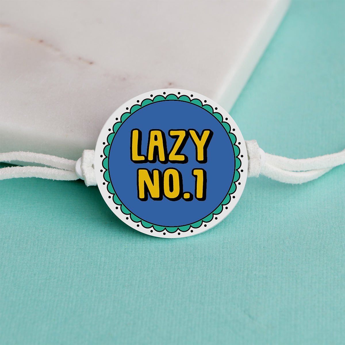 Oye Happy Lazy No.1 Rakhi with Best Brother Mug – Fun Rakhi Gift Combo for Bhai / Brother - OHLNOC