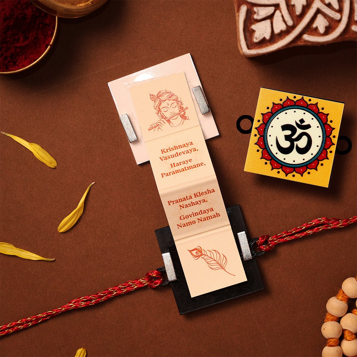 Oye Happy Om Sloka Rakhi – Spiritual Rakhi for Bhaiya | Rakhi Gift for Brother - OHOSR