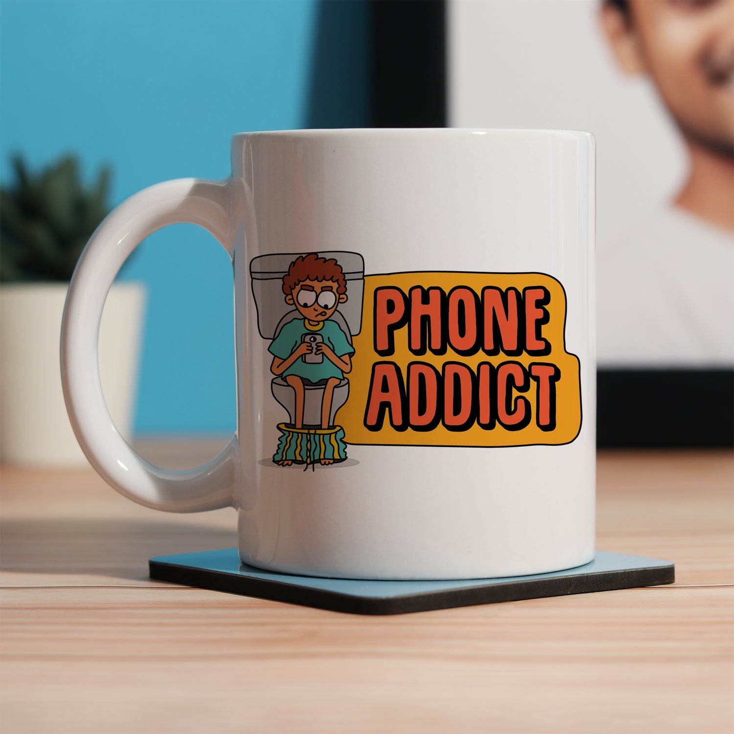 Oye Happy Phone Addict Rakhi & Mug Combo – Funny Rakhi Gift | Quirky Gift Set for Kids - OHPAC