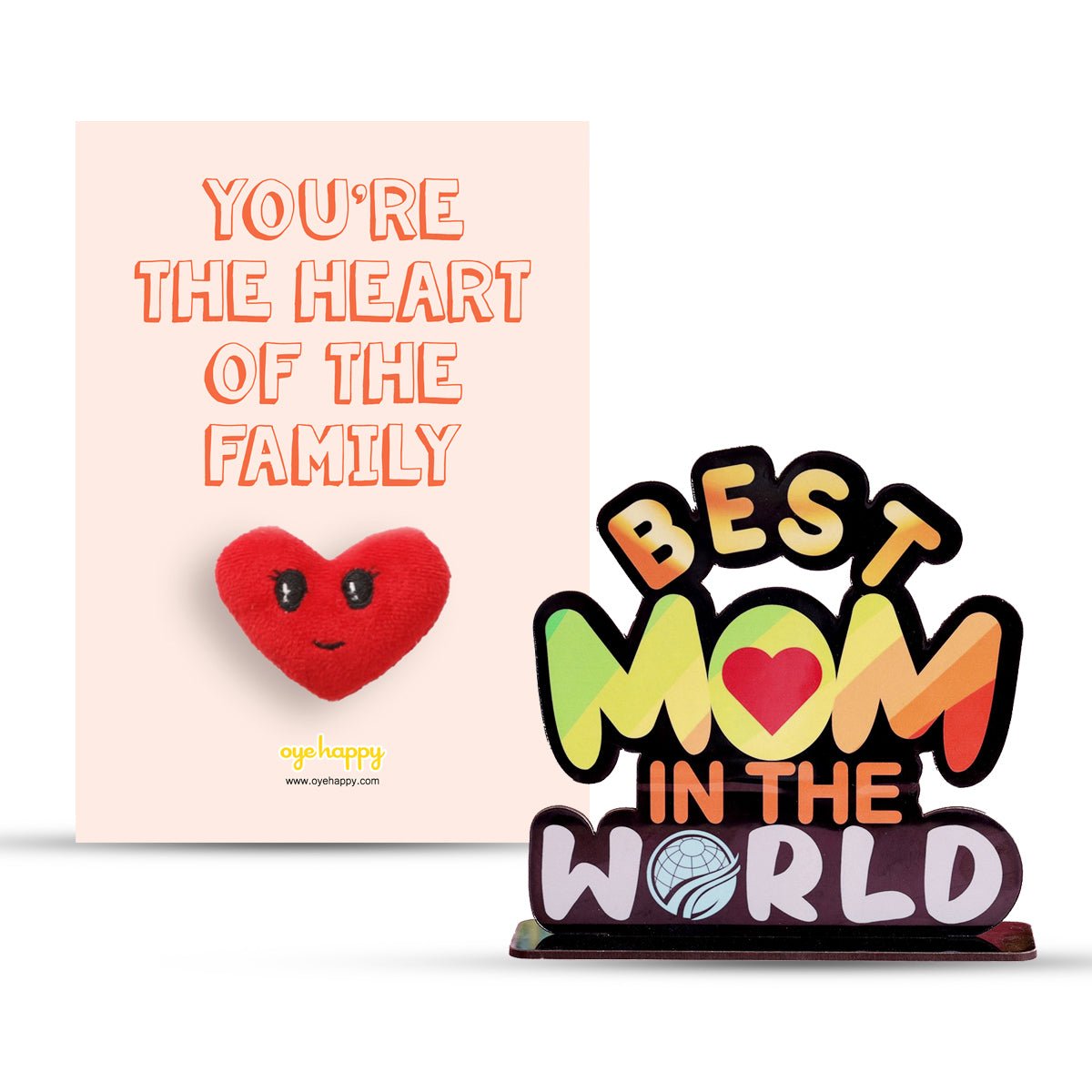 Oye Happy Pocket Hug Card & Best Mom in the World Table Top – Mother’s Day Edition - OHPHBT