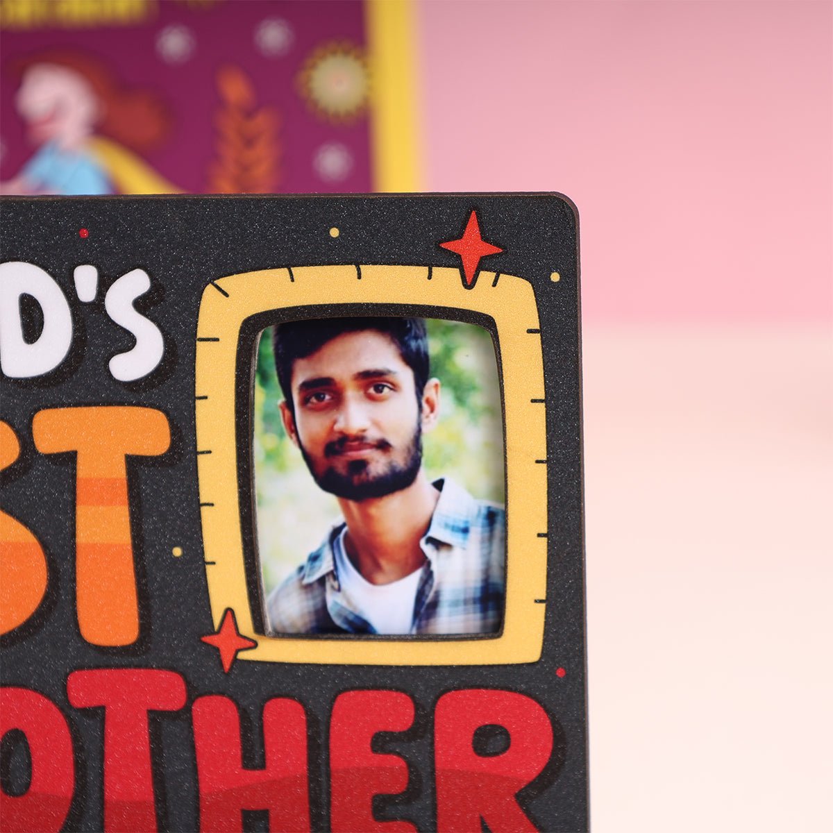 Oye Happy Rakhi Gift Combo – Rakhi Butterfly Card, World's Best Brother Table Top & Mug - OHRGC