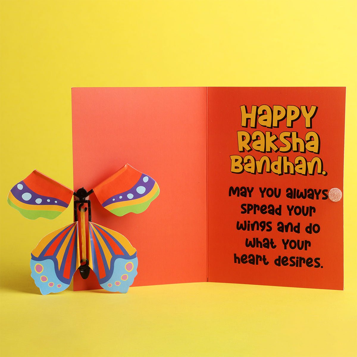 Oye Happy Rakhi Gift Combo – Rakhi Butterfly Card, World's Best Brother Table Top & Mug - OHRGC