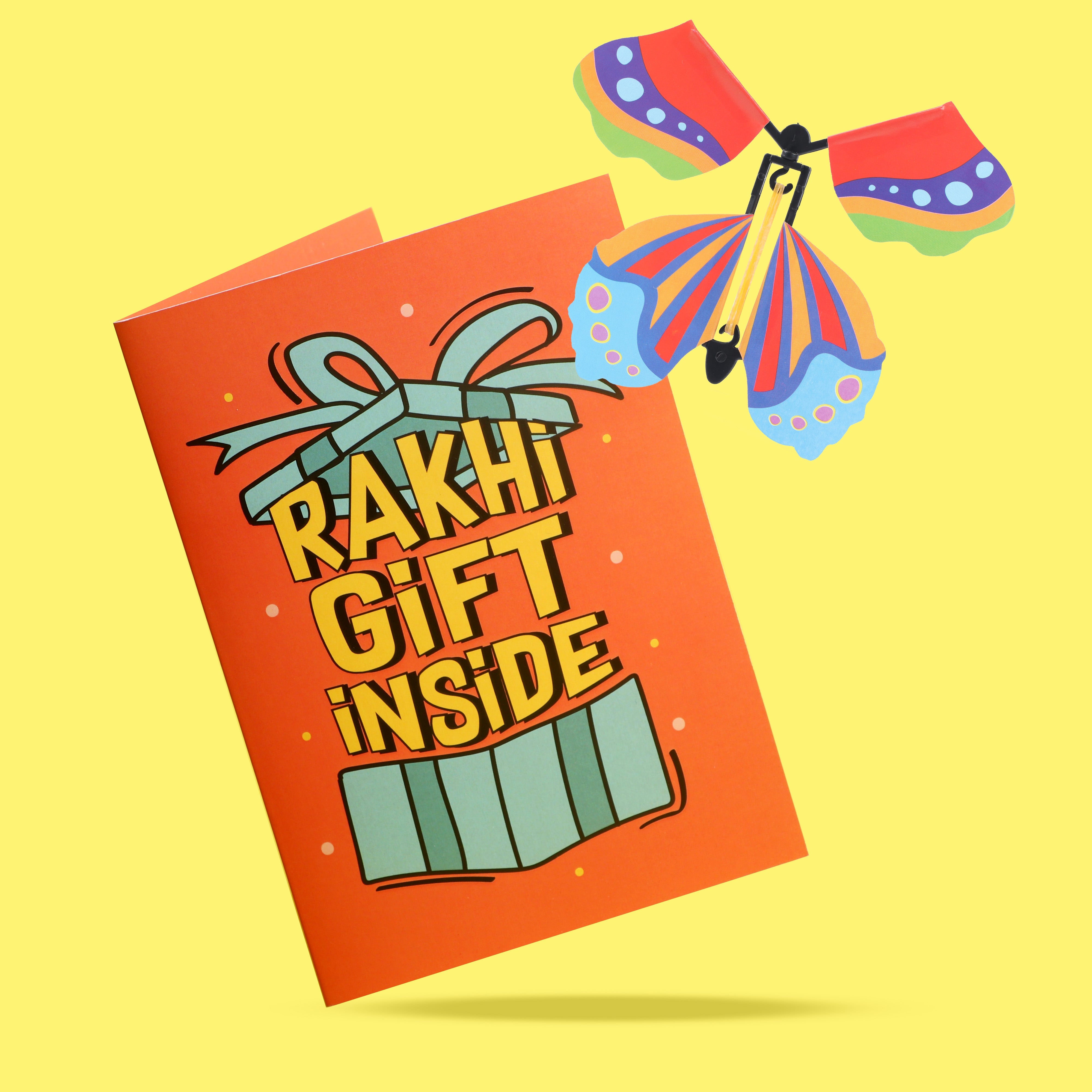 Oye Happy Rakhi Gift Combo – Rakhi Butterfly Card, World's Best Brother Table Top & Mug - OHRGC