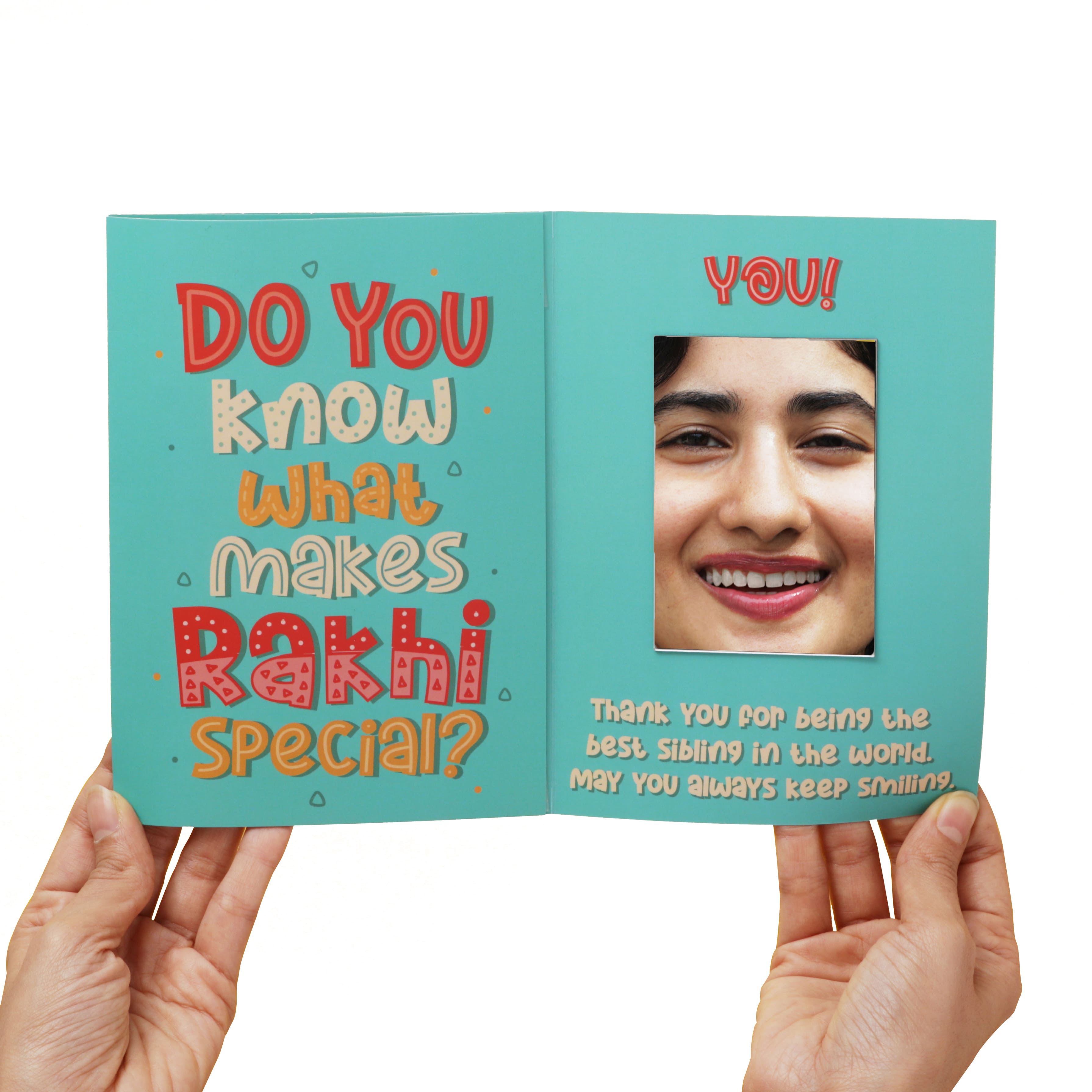 Oye Happy Rakhi Mirror Card – Quirky Rakhi Greeting card for Brother / Bhai - OHRMC