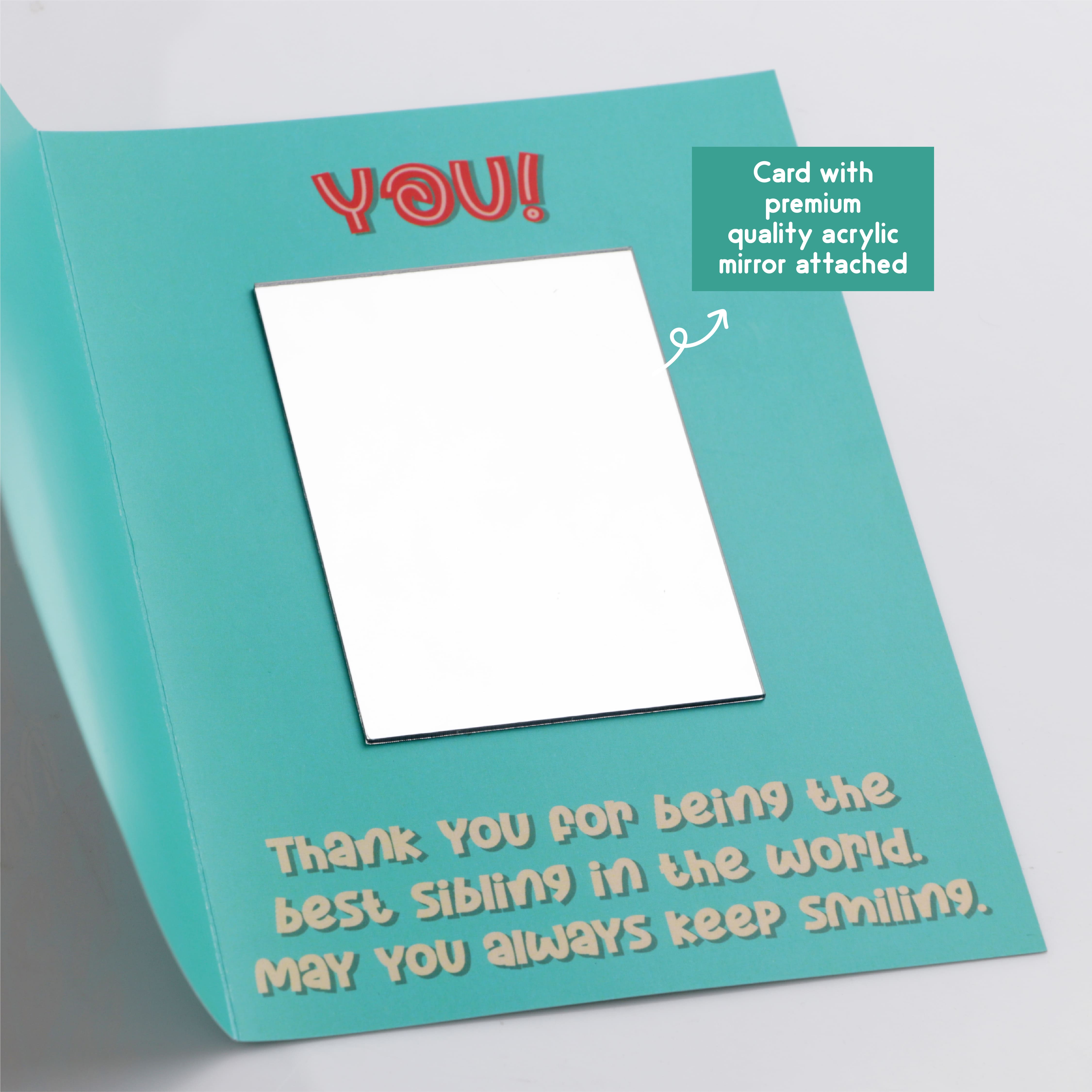 Oye Happy Rakhi Mirror Card – Quirky Rakhi Greeting card for Brother / Bhai - OHRMC