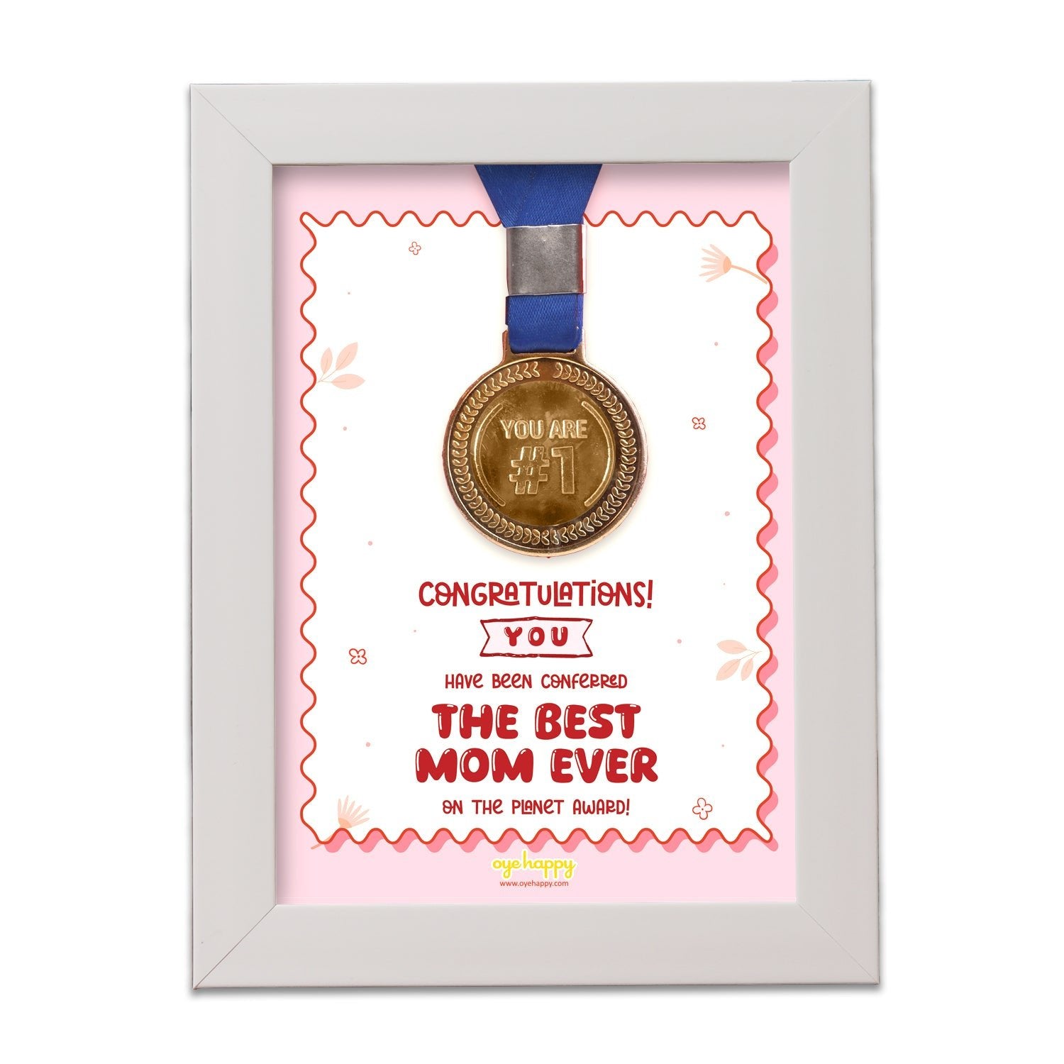 Oye Happy World's Best Mom Medal Frame - OHWBMF