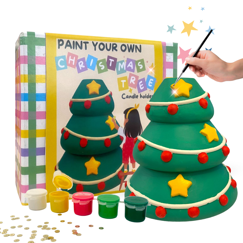 Craftopedia Paint Your Own Christmas Tree Candle Holder