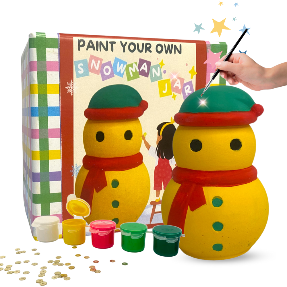 Craftopedia Paint Your Own Snowman Jar