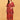 Painted Breeze Maternity and Nursing Kaftan Nighty full-length front view showcasing vibrant red floral and bird print with relaxed kaftan silhouette.