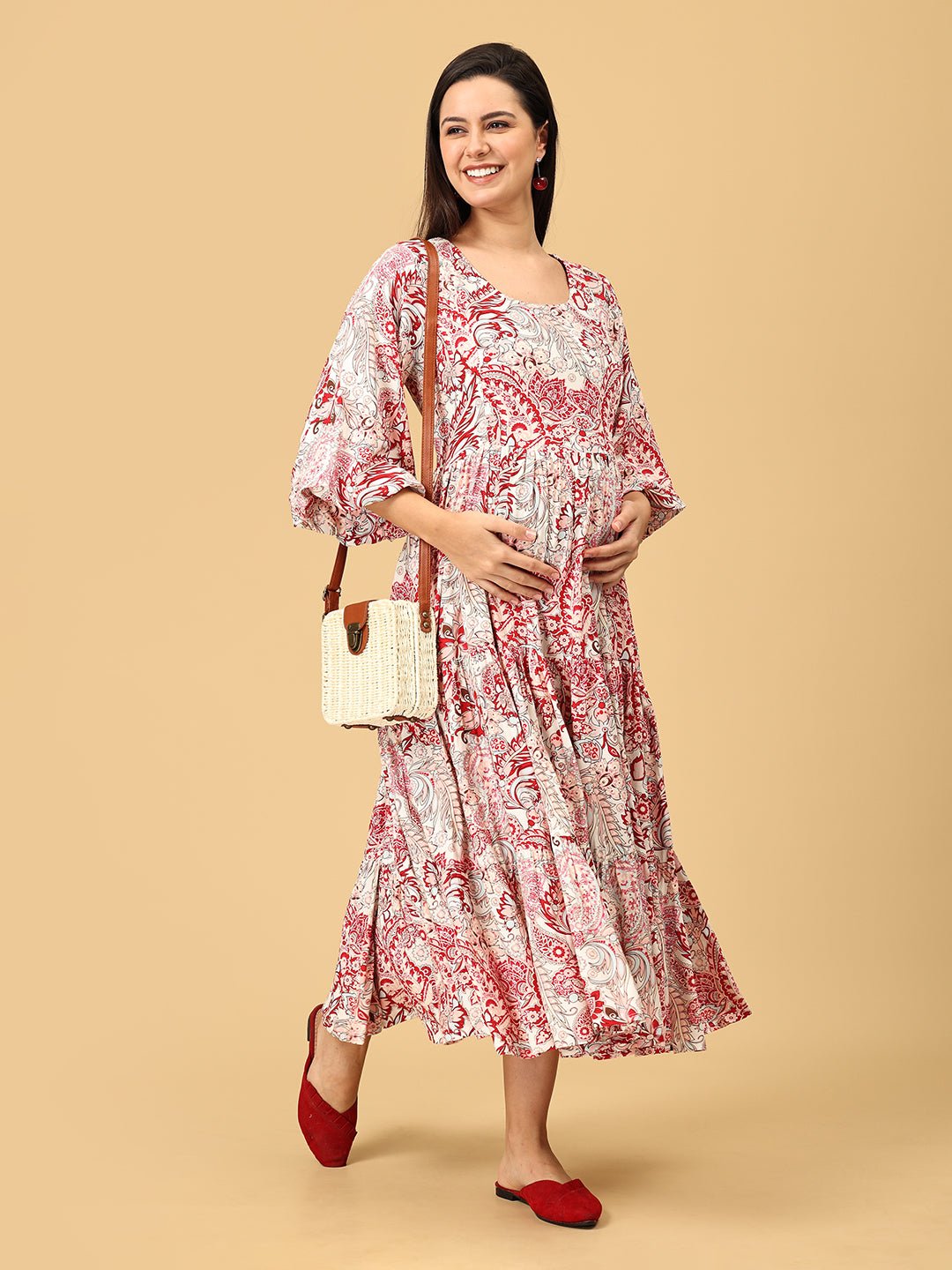 Paisley Parade Maternity and Nursing Dress - DRS - SK - PSLPR - S